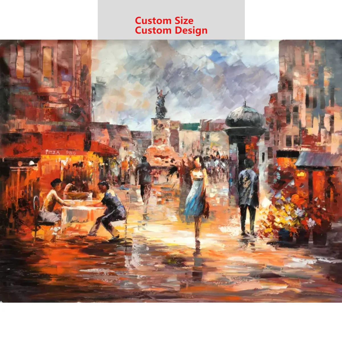 

Heavy Texture Impressionist Knife Path Forest Scene Wall Art Oil Paintings