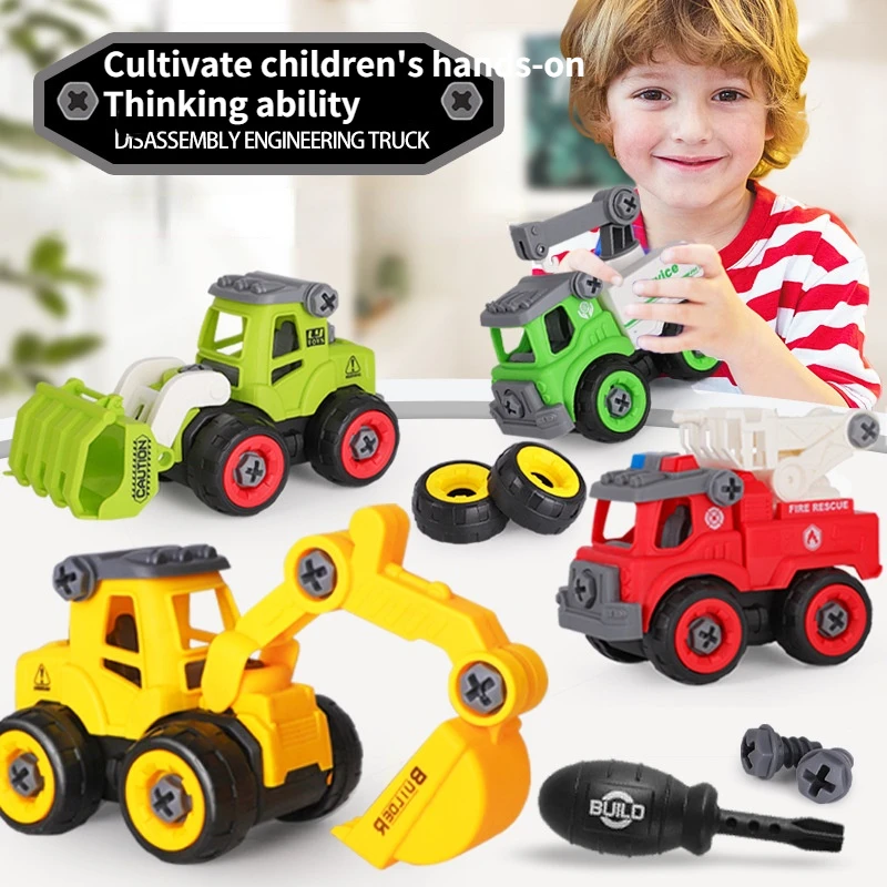 

New Engineering Vehicle Toys Plastic Construction Excavator Tractor Dump Truck Bulldozer Models Toys for Kids 2 To 4 Years Old