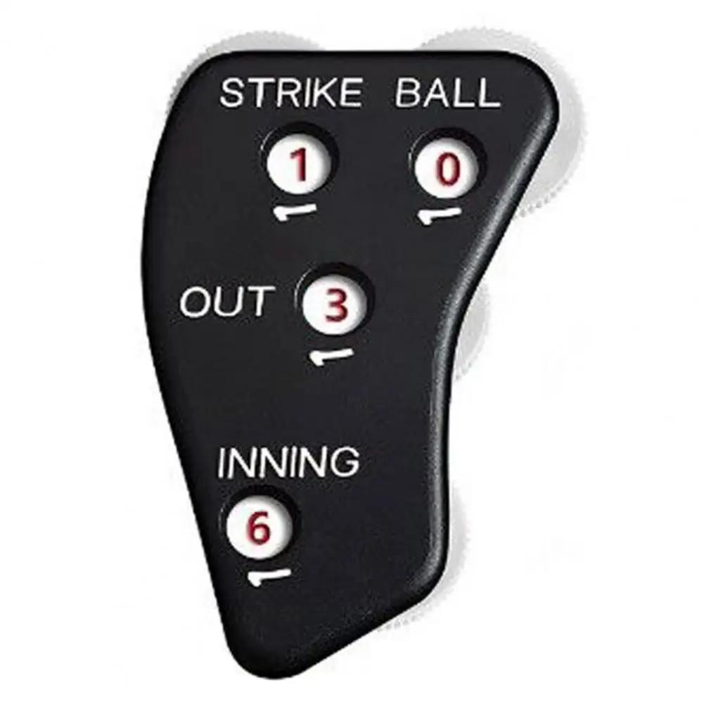 

Plastic 4 Wheel Umpire Indicator with Lanyard Referee Counter Press Strip Anti-slip Training Outs Innings Balls Baseball Clicker