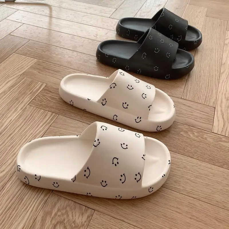 

2021 New Korean Version of Thick-soled Slippers Female Couples Wear Soft-soled EVA Slippers Male Ins Tide Shoes for Men