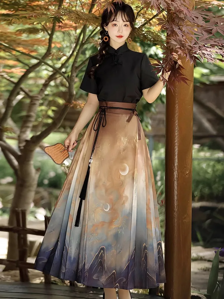 Женская Новая китайская летняя рубашка Ming system Hanfu в национальном стиле с