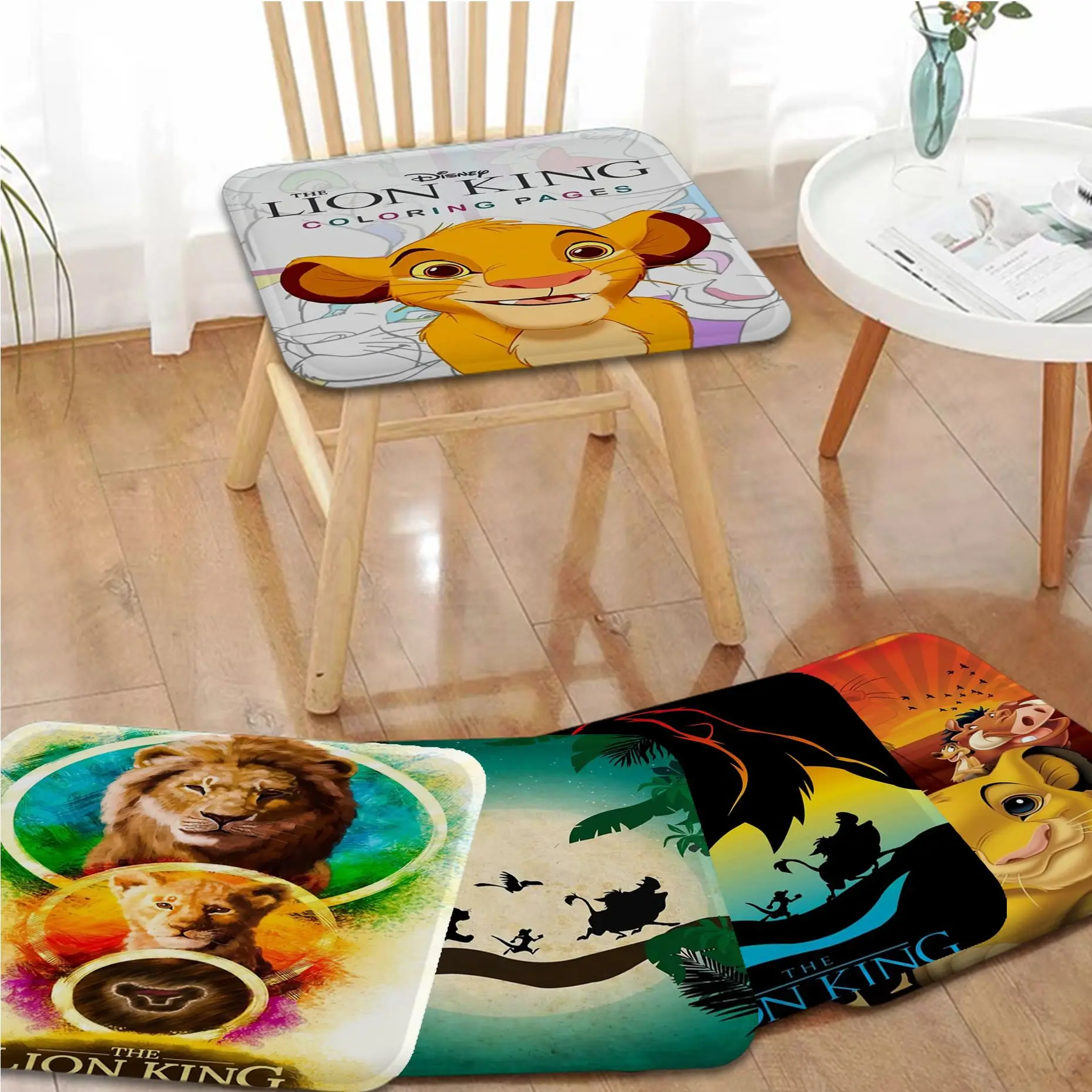 

Disney The Lion King Simplicity Multi-Color Fabric Cushion Non-slip Living Room Sofa Decor Students Stool Tatami Office Seat Mat