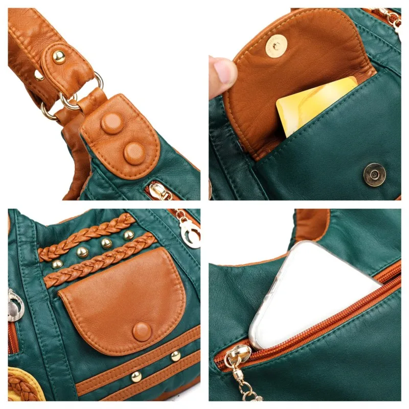 Luxury Designer Bags Women Leather Crossbody Bags For Women Sac Tendance Handbags Shoulder Bags Messenger Female Purse Bolsos