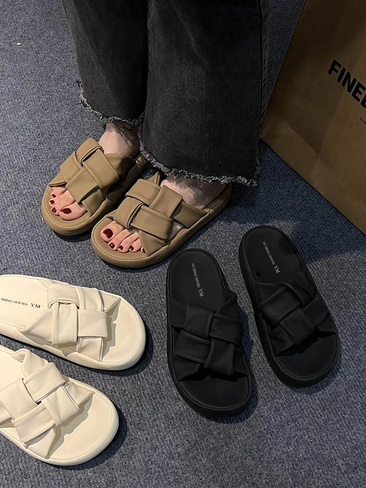 French Style High-Grade Sandals Women's Outdoor Fashion 2023 New Summer Internet Hot Platform Beach