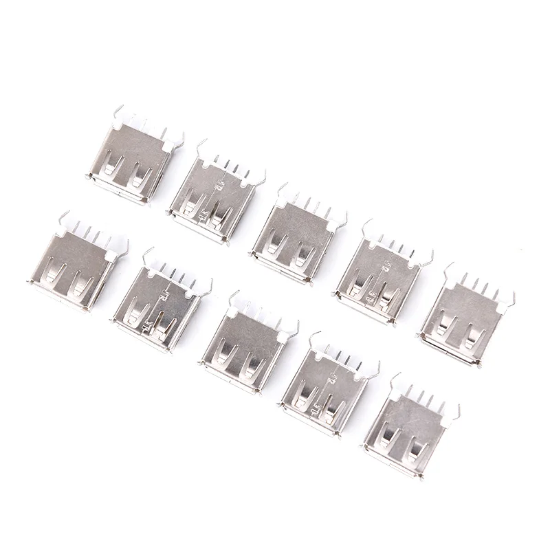 

1 шт./5/10 шт., вертикальный 4-контактный разъем USB Type A, 13 мм