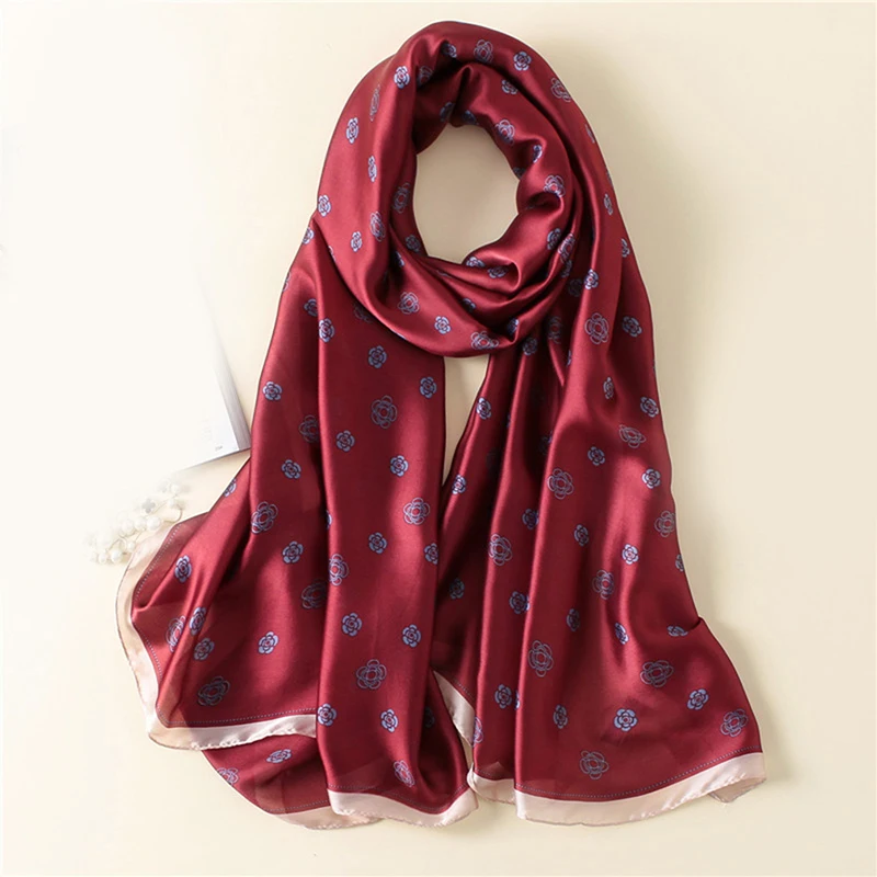 

Luxury Brand Silk Scarf Women Simple Letter Print Shawls And Wraps Fashion Long Large Pashmina Ladies Sunscreen Scarfs Hijab