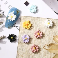 50 100pcs flower daisy flatback resin patch nail arts accessory jewelry making miniature decoration diy manicure design supplies