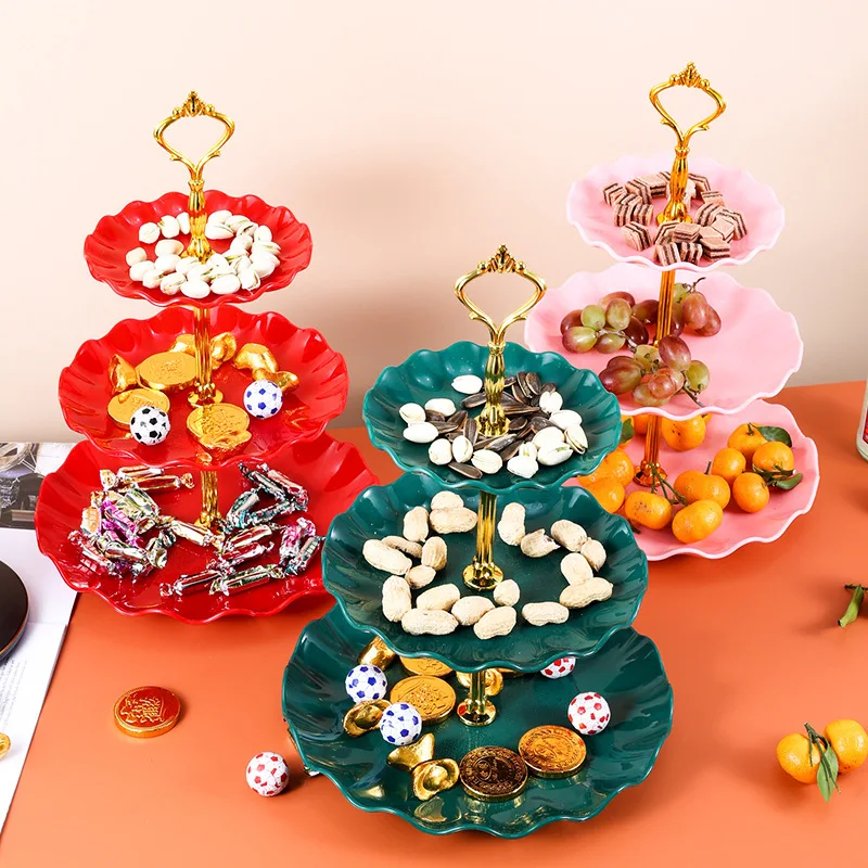 

New Household Multi-Layer Fruit Plate Table Bowl Creative Modern Nordic Style Snack Plate Fruit Basket Fashison Tableware SSJ866