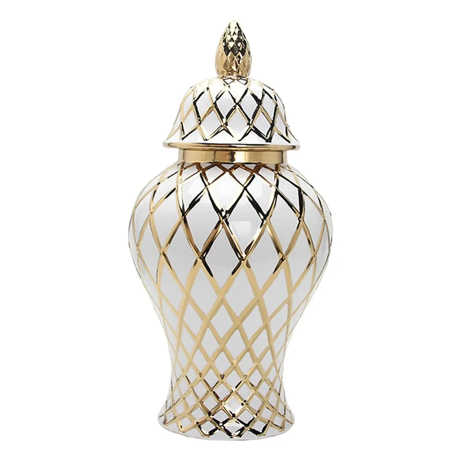 

Ginger Jar Modern Temple Jar Tea Storage Jar European Style with Lid Ginger Vase