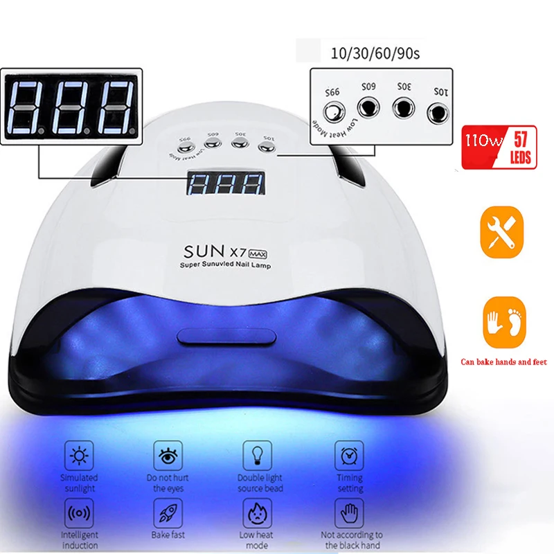 

UV Light Gel Nails Hands Feet Nail Dryer Machine Nail Dryer Lamp Drying Gel Polish Timer Manicure Tools lampara led para uñas