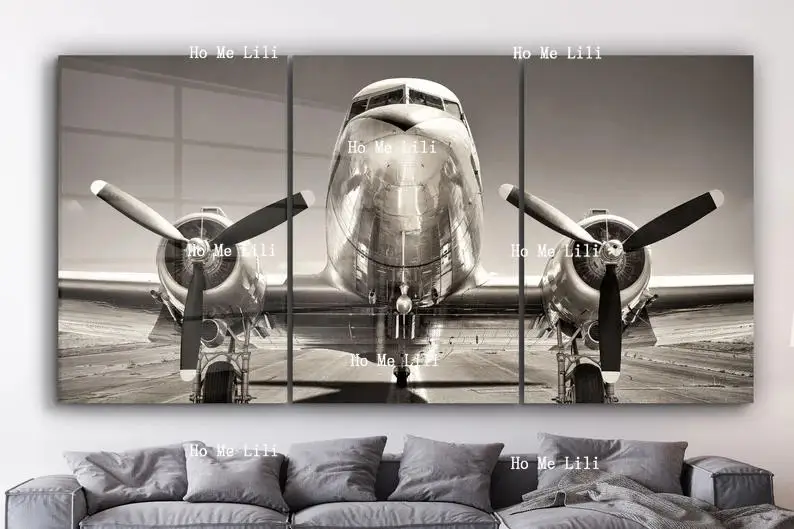 Самолет Очень Большой Печать на Холсте Настенное Искусство Натуральный И Яркий