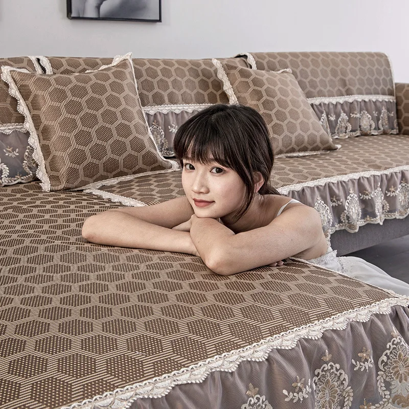 

2022 summer sofa cover solid color four seasons universal non-slip sofa cover