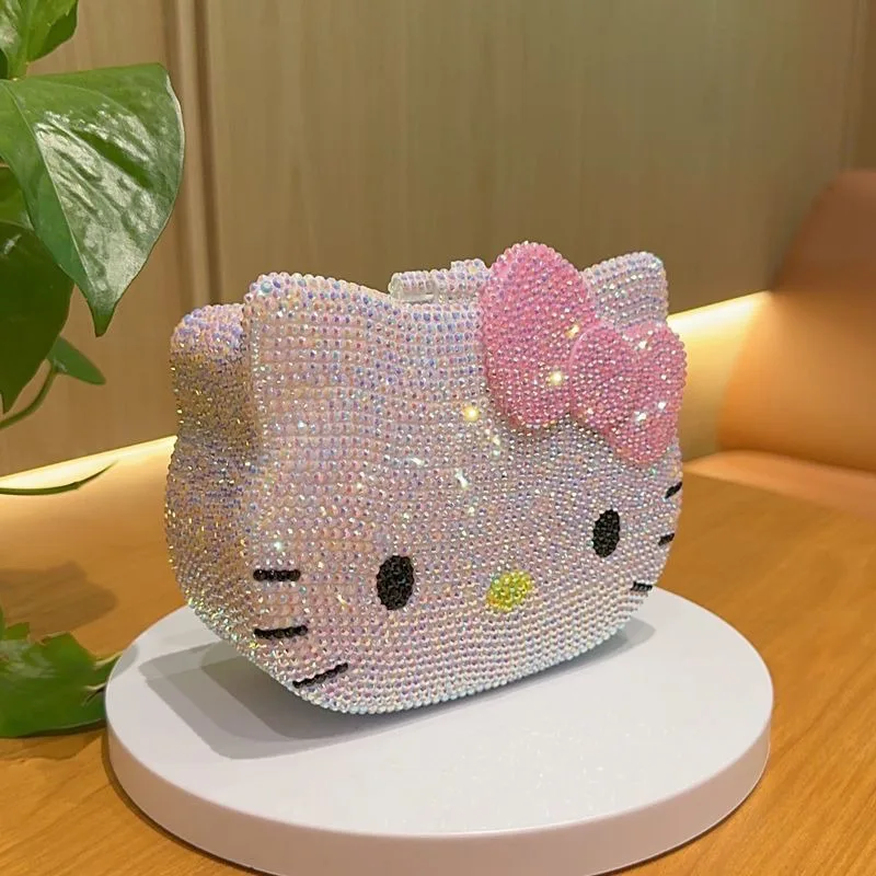 Милый самодельный ящик для хранения Hello Kitty с бриллиантами модный и