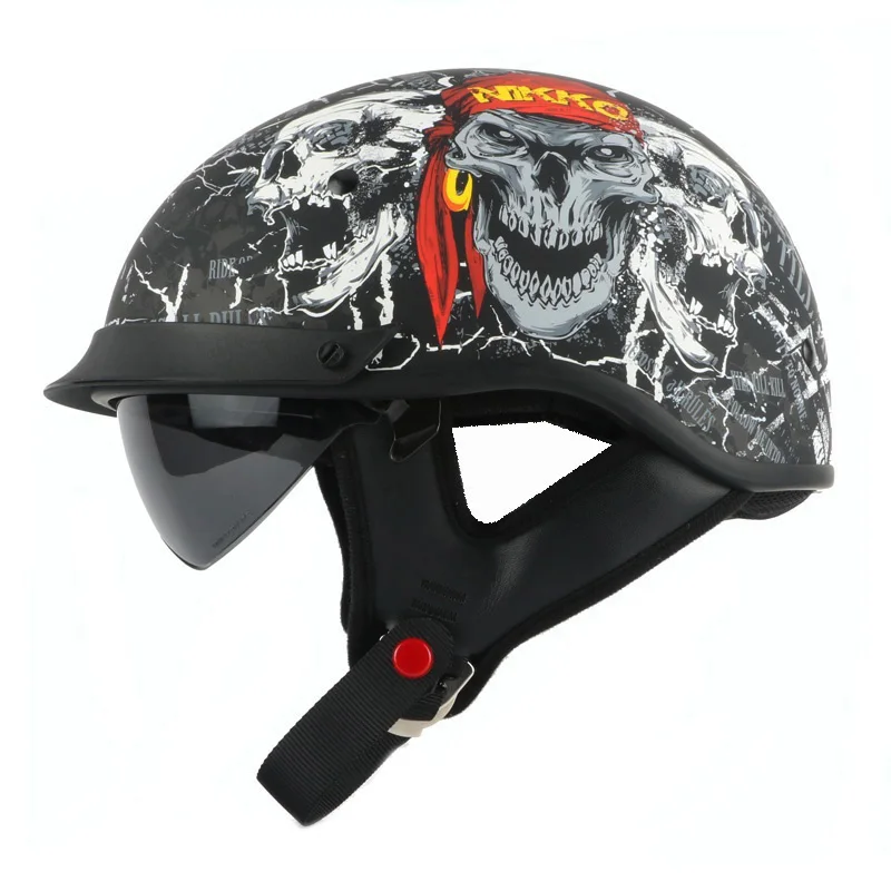 

THH Helmets Motor Road Bike Downhill Vintage Motorcycle Helmet Motocross Motor Racing MX Helmets DOT Certification Individuality
