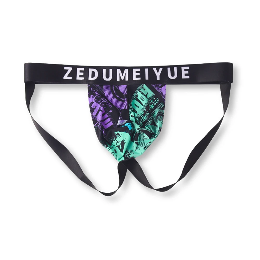 

Jockstrap сексуальное нижнее белье для мужчин, модные Гавайские трусы, стринги, эротические мужские трусы, U-образное Выпуклое нижнее белье, бики...