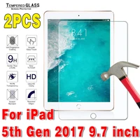2pcs tablet tempered glass screen protector cover for ipad 5th gen 9 7 inch a1822 a1823 tempered film