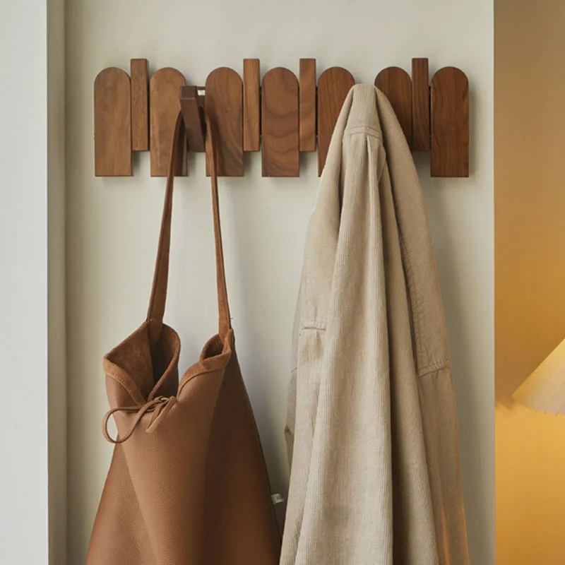 Стеллаж для пальто в скандинавском стиле деревянный комнатный органайзер