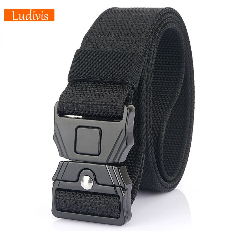 

New Outdoor Tactical Nylon Men Belt Metal Pluggable Buckle Quick Release Comfortable Wear-resistant Mens Jeans Belt Adjustable