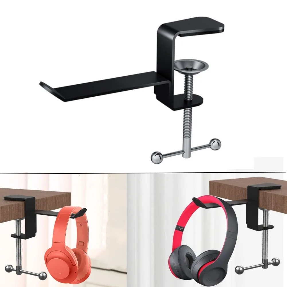 Gaming Headphone Holder Bracket Hanger Display Stand Rack Hanger Table Clamp Metal + Plastic Headphone Display Accessories enlarge