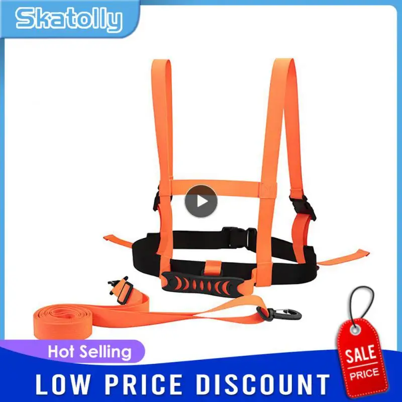 

Ski Belt Multi-function Durable Ski Training Belt Handle Design Ski Traction Rope Outdoor Protective Facilities Adjustable Nylon