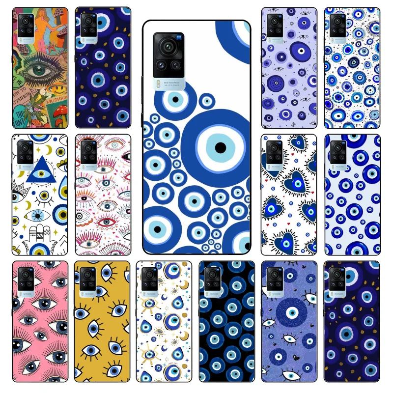 

Blue Evil Eye Phone Case for VIVO V21e V20 SE V2023 V15 Pro V21 V19 V17 Neo 1819 1915 1907 1906 X60 Pro X50