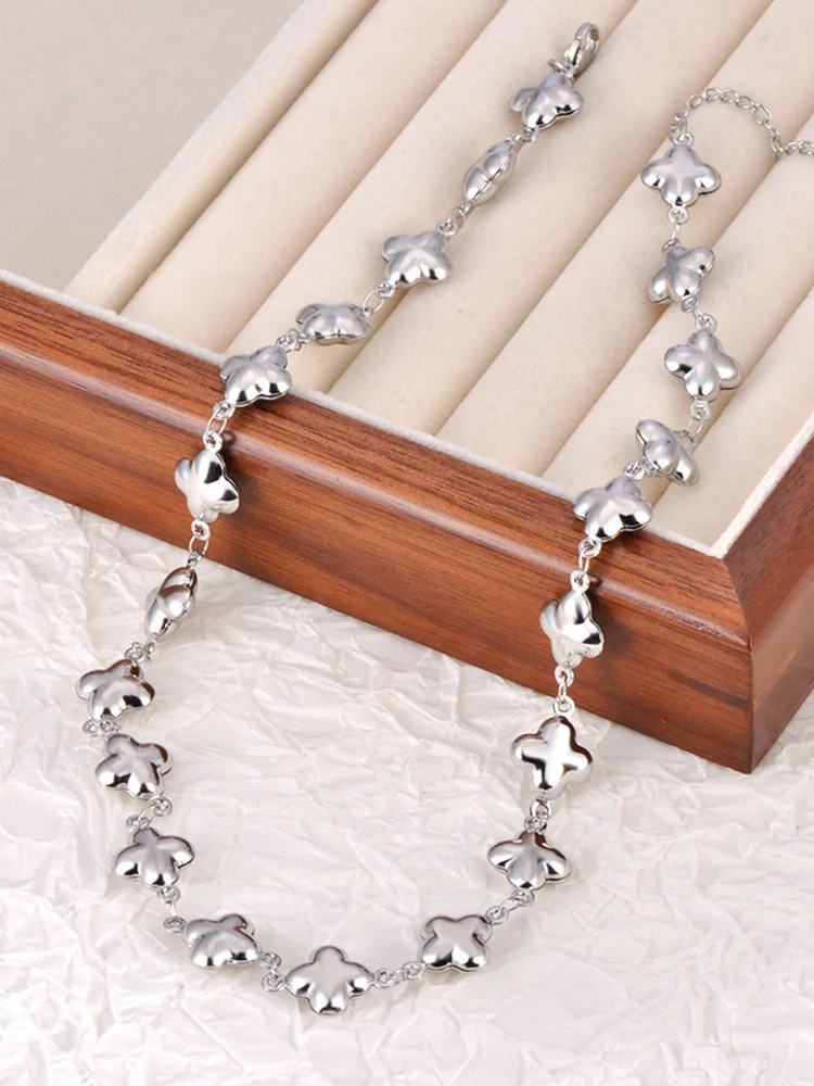 FlyMango Ожерелье-цепочка с крестом из нержавеющей стали 316L 12 мм для женщин