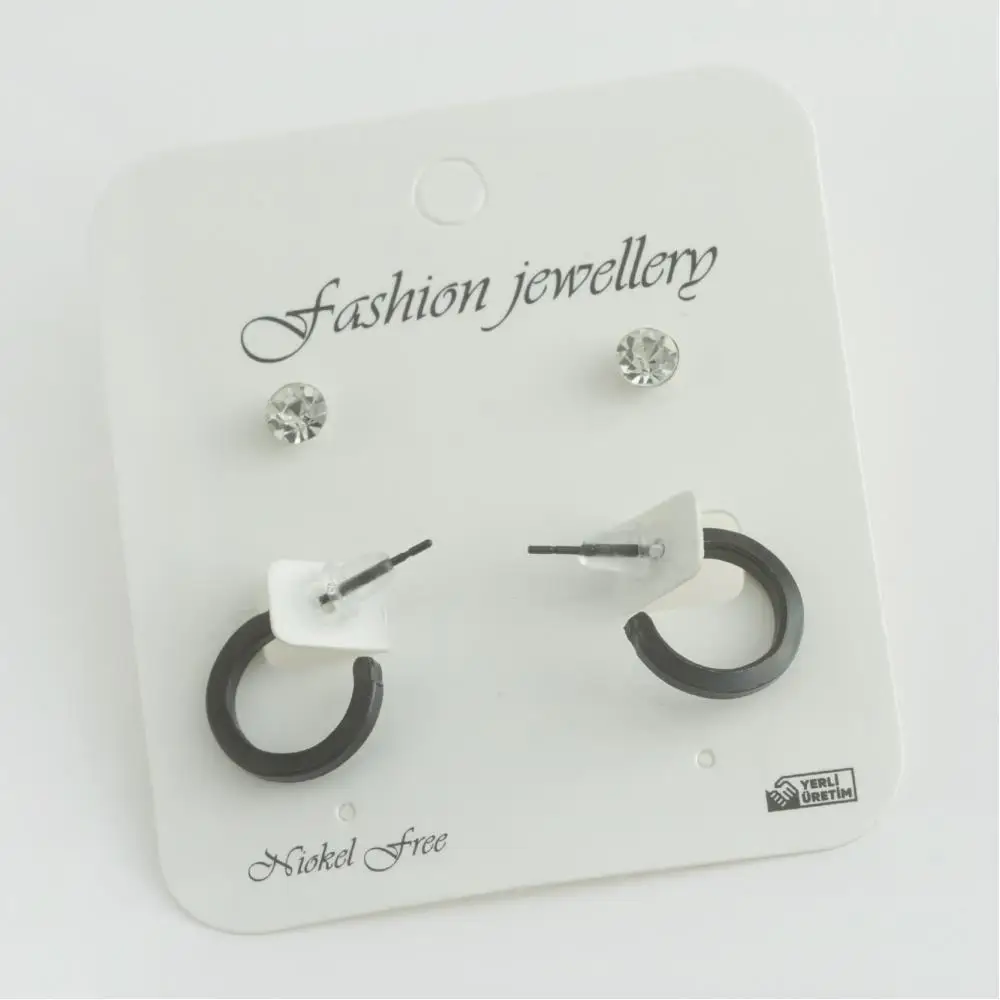 

4-piece crush ring earrings (1,5 cm)