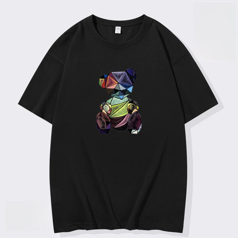 

2023 Summer Men Cotton T-Shirt Funny Cartoon Fashion Oversized Short Sleeve Fugees Anime Kanye Streetwear Y2k Harajuku Tops Tees