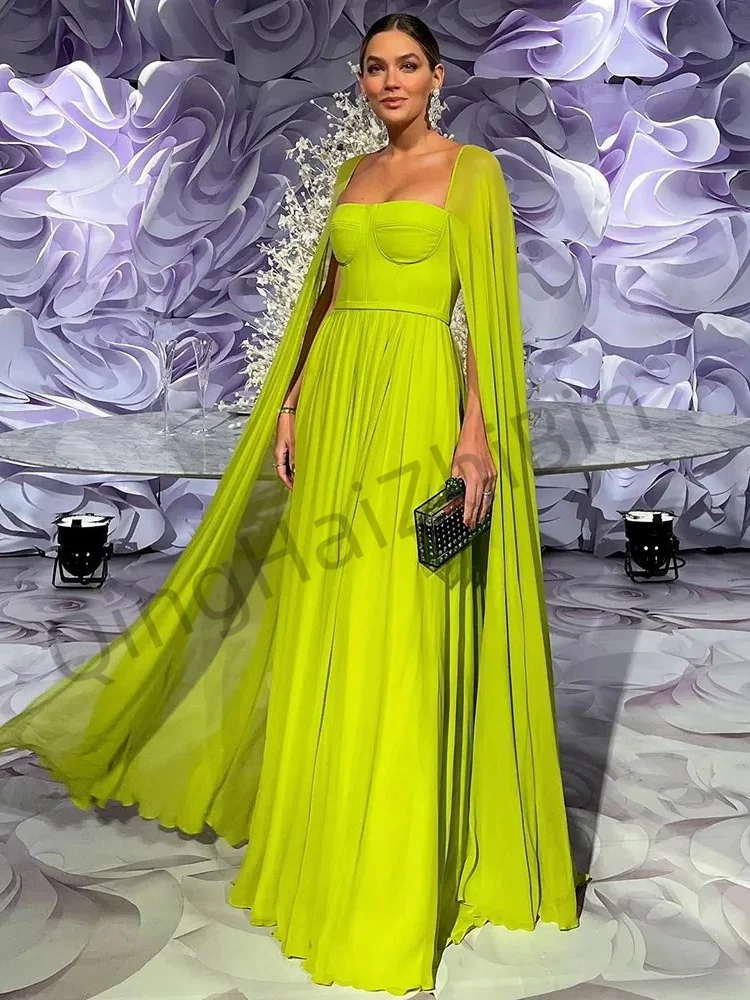 

Элегантное модное женское вечернее платье из шифона с тюлем с длинным рукавом ТРАПЕЦИЕВИДНОЕ плиссированное платье высокой яркости для женщин/платье на заказ