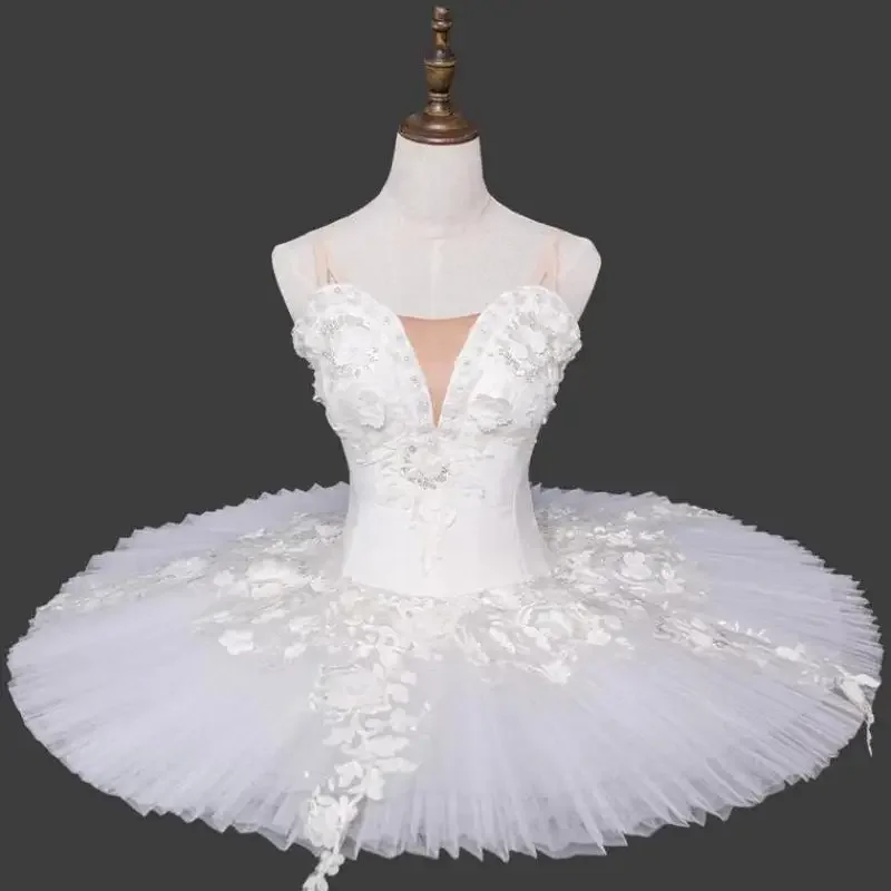 

Белое балетное платье, профессиональная балетная пачка для детей, детское платье для бальных танцев, женское платье