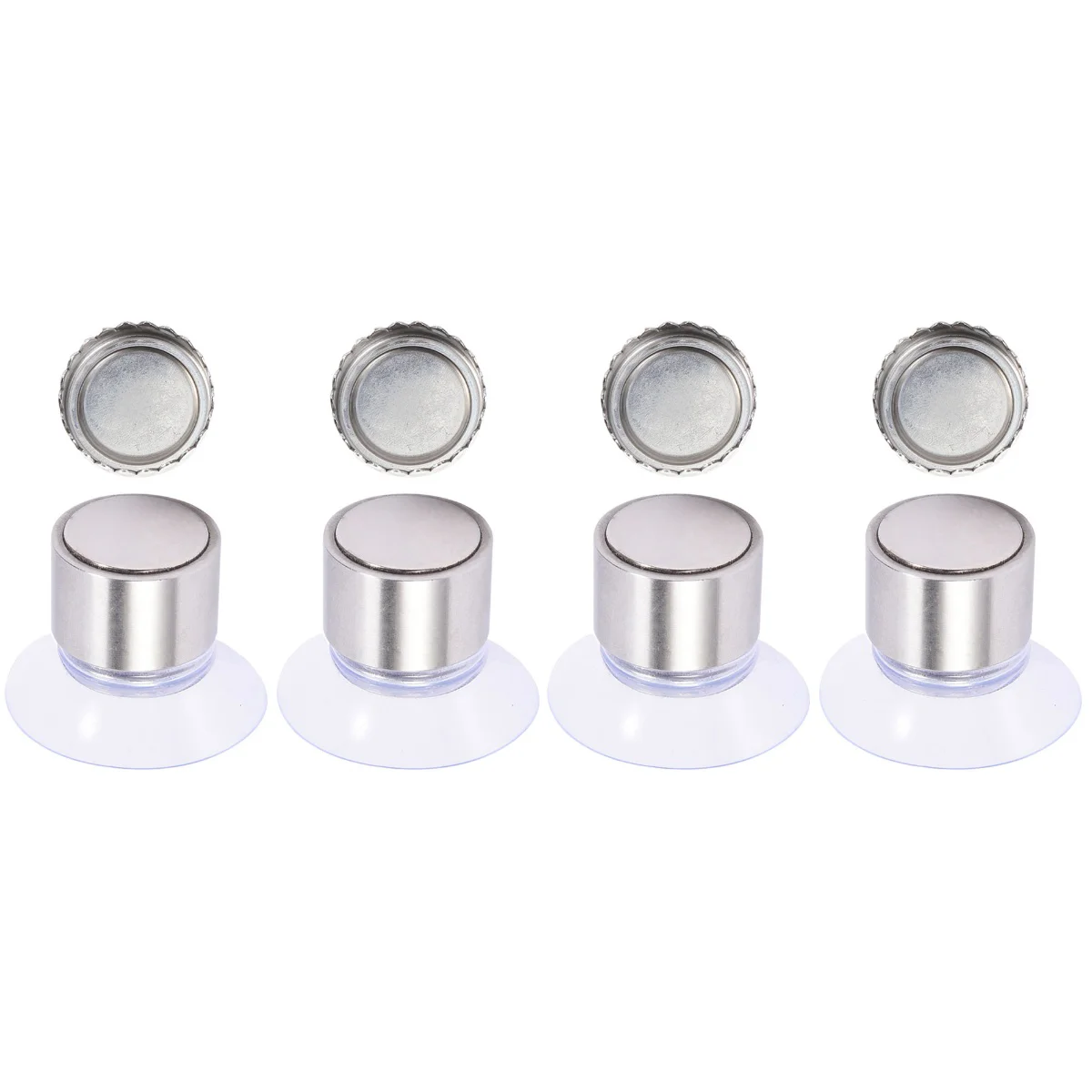 

4 Sets Magnetic Soap Holder Simple Bathroom Holders Shower Gel Dispenser Shampoo Stainless Steel Travel