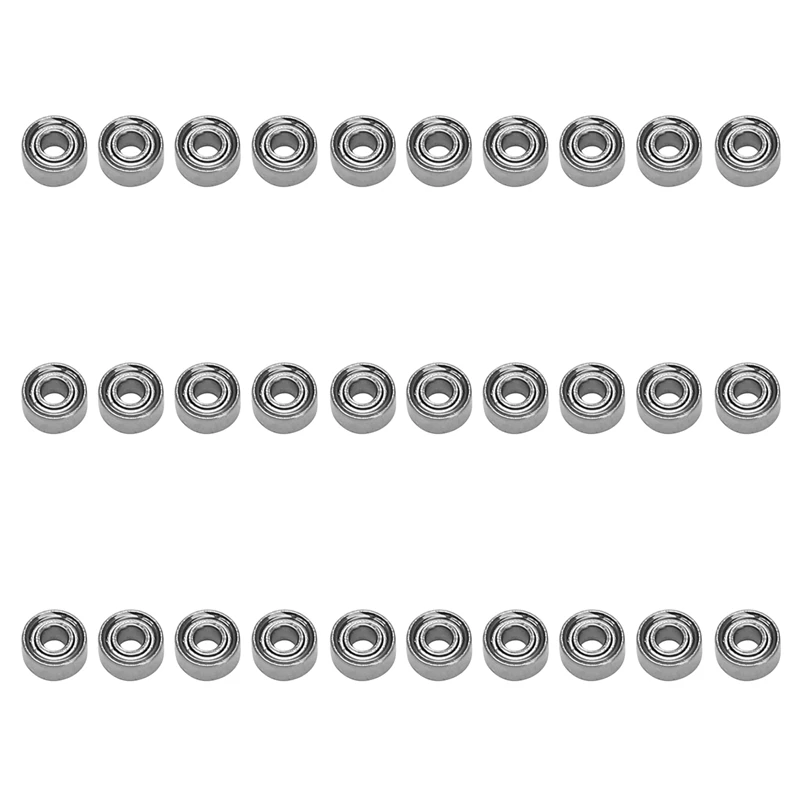 

30Pcs Miniature Sealed Metal Shielded Metric Radial Ball Bearing Model: MR52-ZZ 2X5X2.5Mm