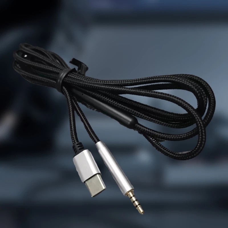 Прочный USB-кабель для наушников QC25/QC35/QC35II/QC45/NC700 со встроенным микрофоном Прямая
