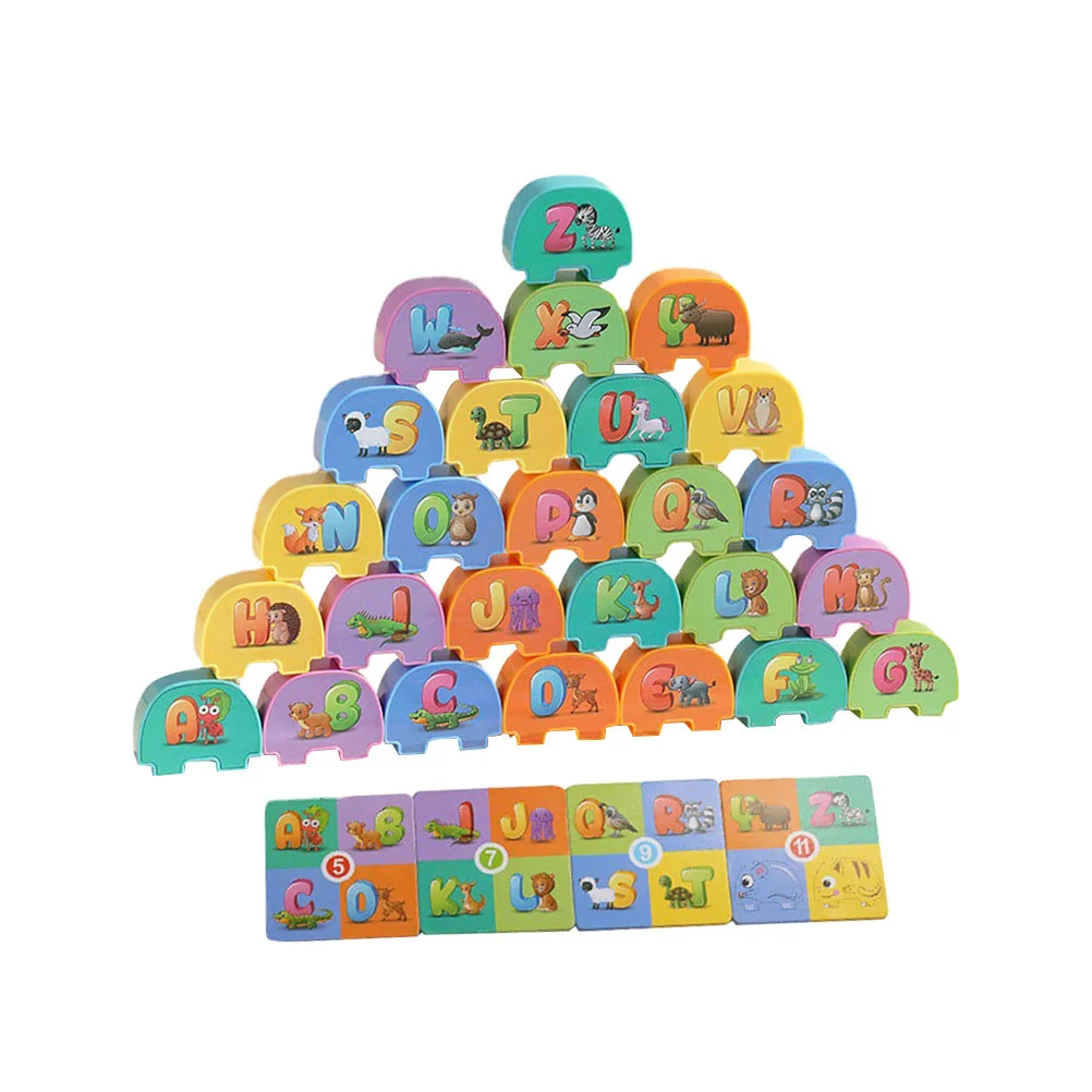 

1 Set of Montessori Stacking Toys Toddler Plastic Blocks Children Preschool Toys