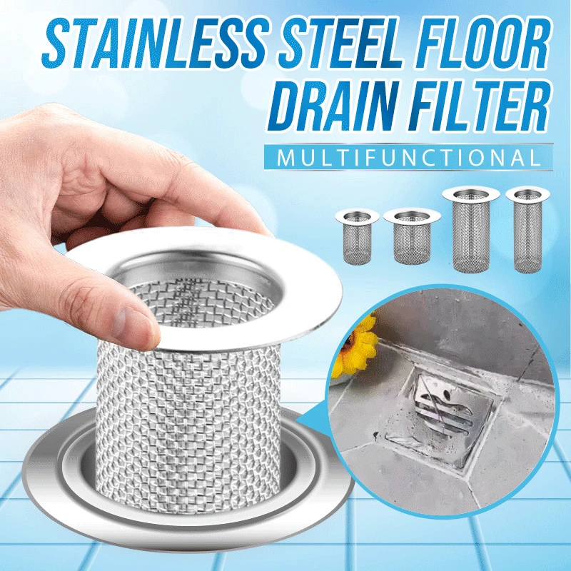 

Stainless Steel Floor Drain Filter Water Sink Filter Pool Bathtub Bathroom Sewer Floor Drain Kitchen Anti-clog Slag Strainer