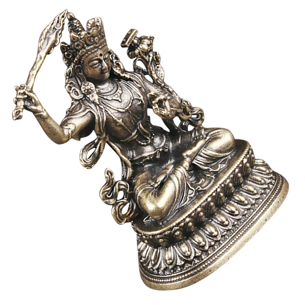 Винтажные латунные статуэтки Будды Manjushri Bodhisattva