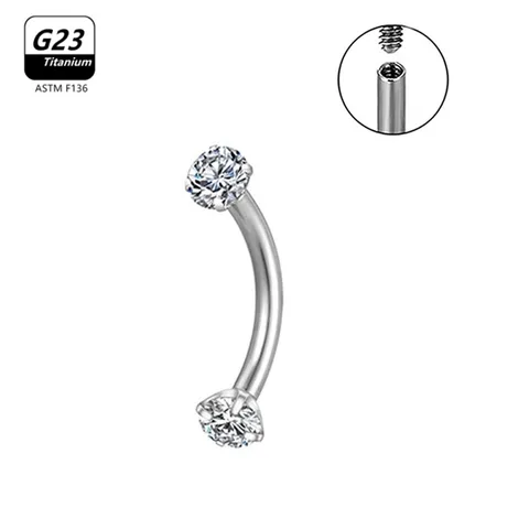Серьги пирсинг брови из титана G23
