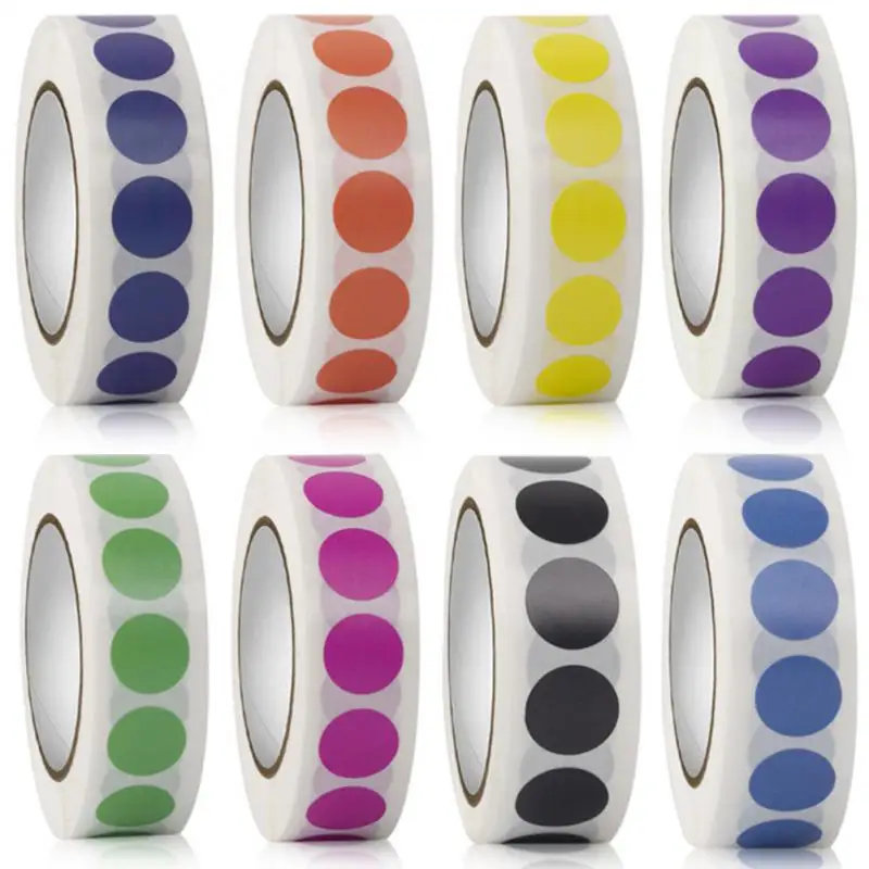 

1000/500 шт. в рулоне, 1/2 дюйма, фотонаклейки для творчества, подаропосылка для выпечки, конверт, канцелярские принадлежности, украшение, цветово...