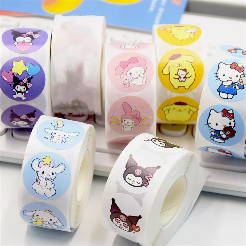 12set/ лот Sanrio корица Kuromi мелодии уплотняющие кэт стикеры милые Scrapbooking DIY дневника