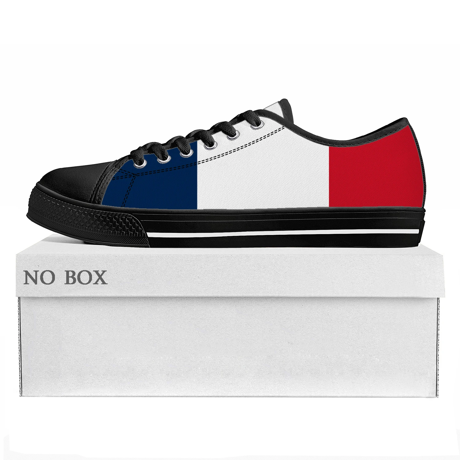 Кроссовки мужские/женские парусиновые низкие кеды с французским флагом