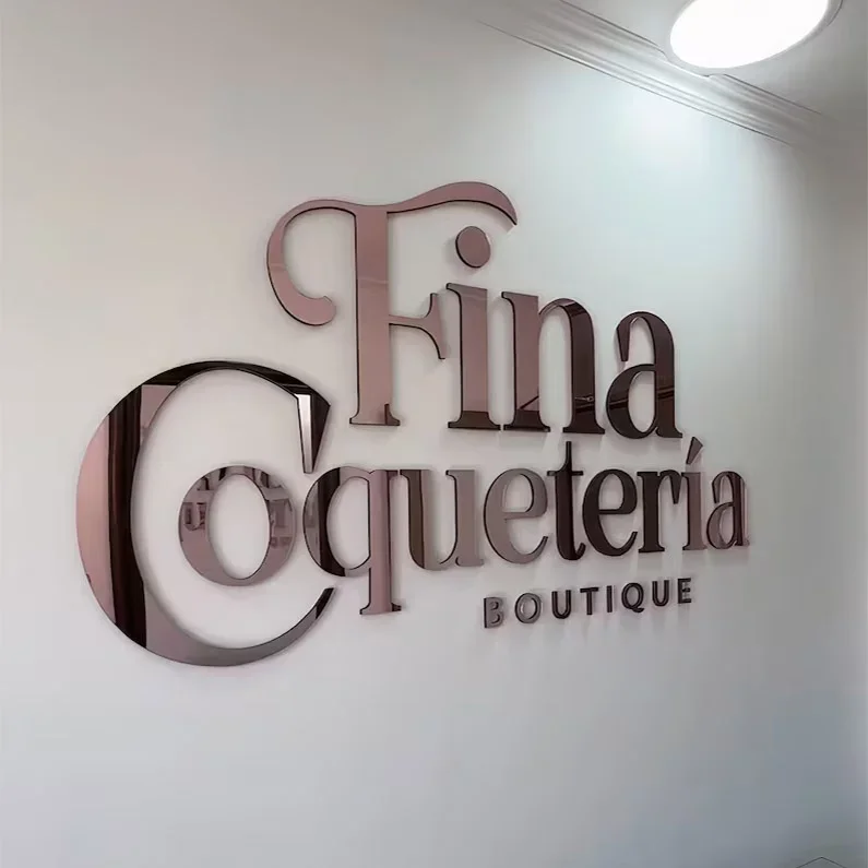 

Вывеска с логотипом лазерной резки, изготовленная на заказ 3D офисная вывеска, знак приема, офисный настенный декор, 3D вывеска для салона красоты, эстетическая вывеска для бизнеса