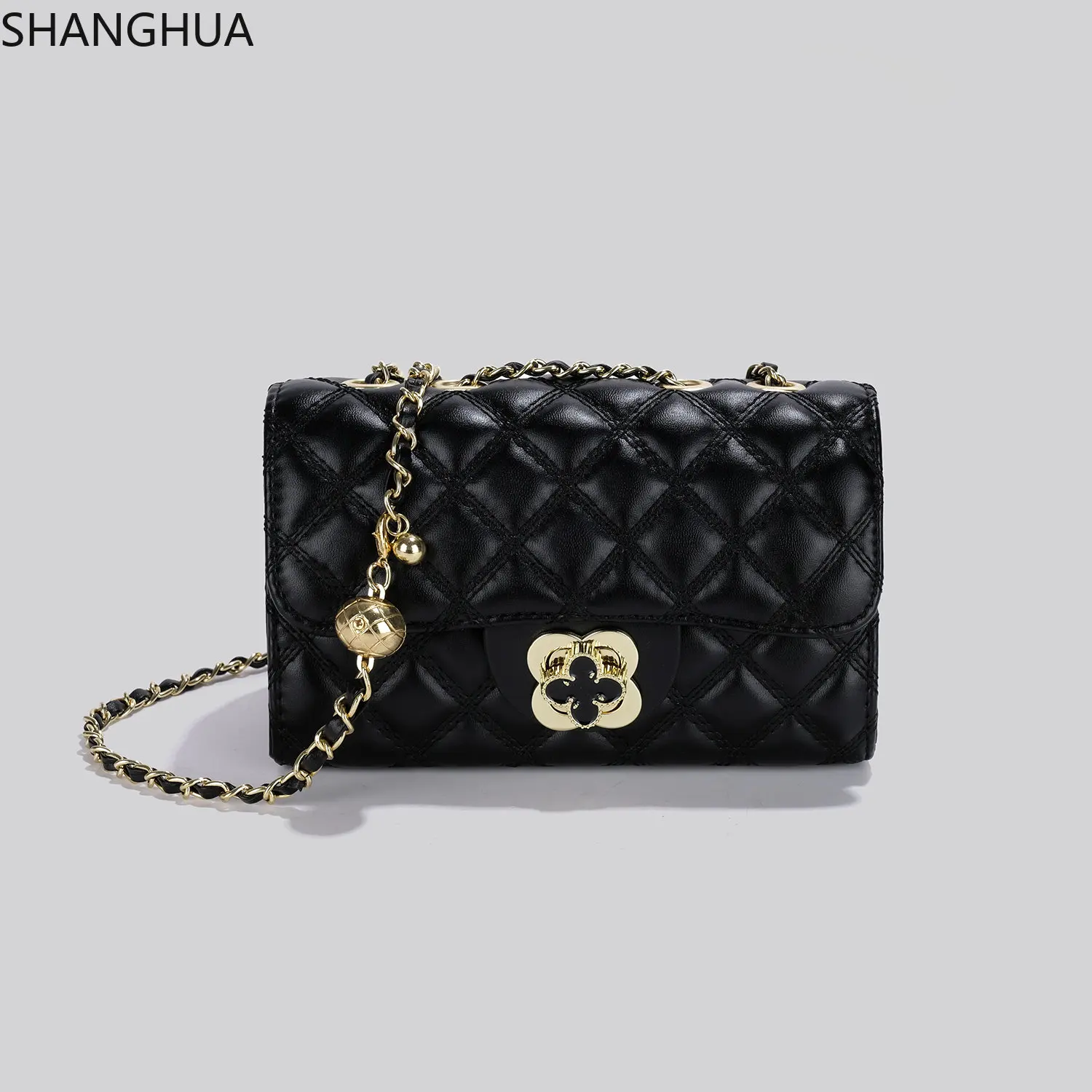 

SHANGHUA bags for women Premium luxury leather with chain crossbody bags for women purses and handbags designer bag