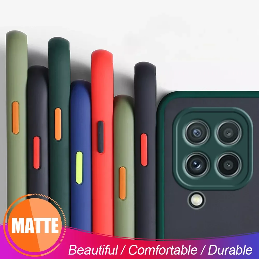 

Free Shipping for Sumsung A 22 4G 5G A225F A226B A53 A23 A33 A73 Camera Shockproof Coque Galaxy A22 Case Solid Color Matte Phon