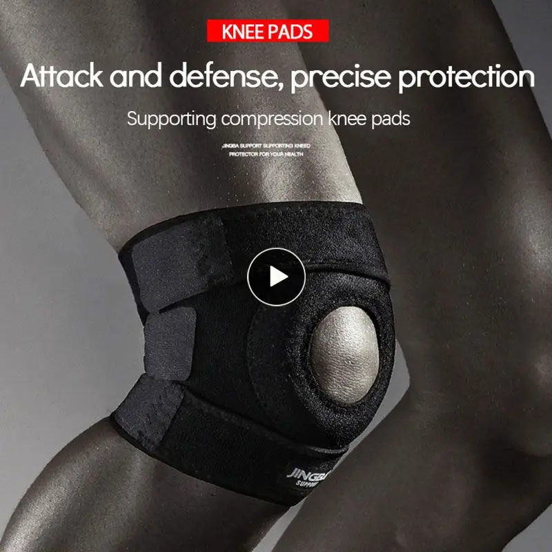 

Cycling Knee Pads Outdoor Adults Adjustable Size Neoprene Sports Knee Pads Compression Strap For Running Riding Protective Gear