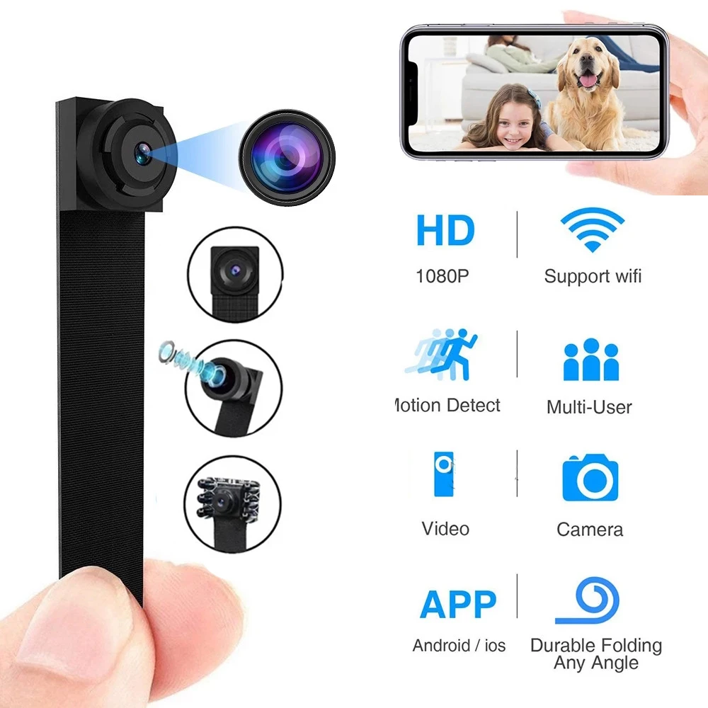 

4K 1080P Full HD H.264 Ultra Mini WIFI Flexible Camera Video Audio Recorder Motion Detection Camcorder IP P2P Micro Cam