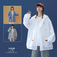 campus freestyle dust resistant sun block women trench style coat chic all types popular hooded streetwear