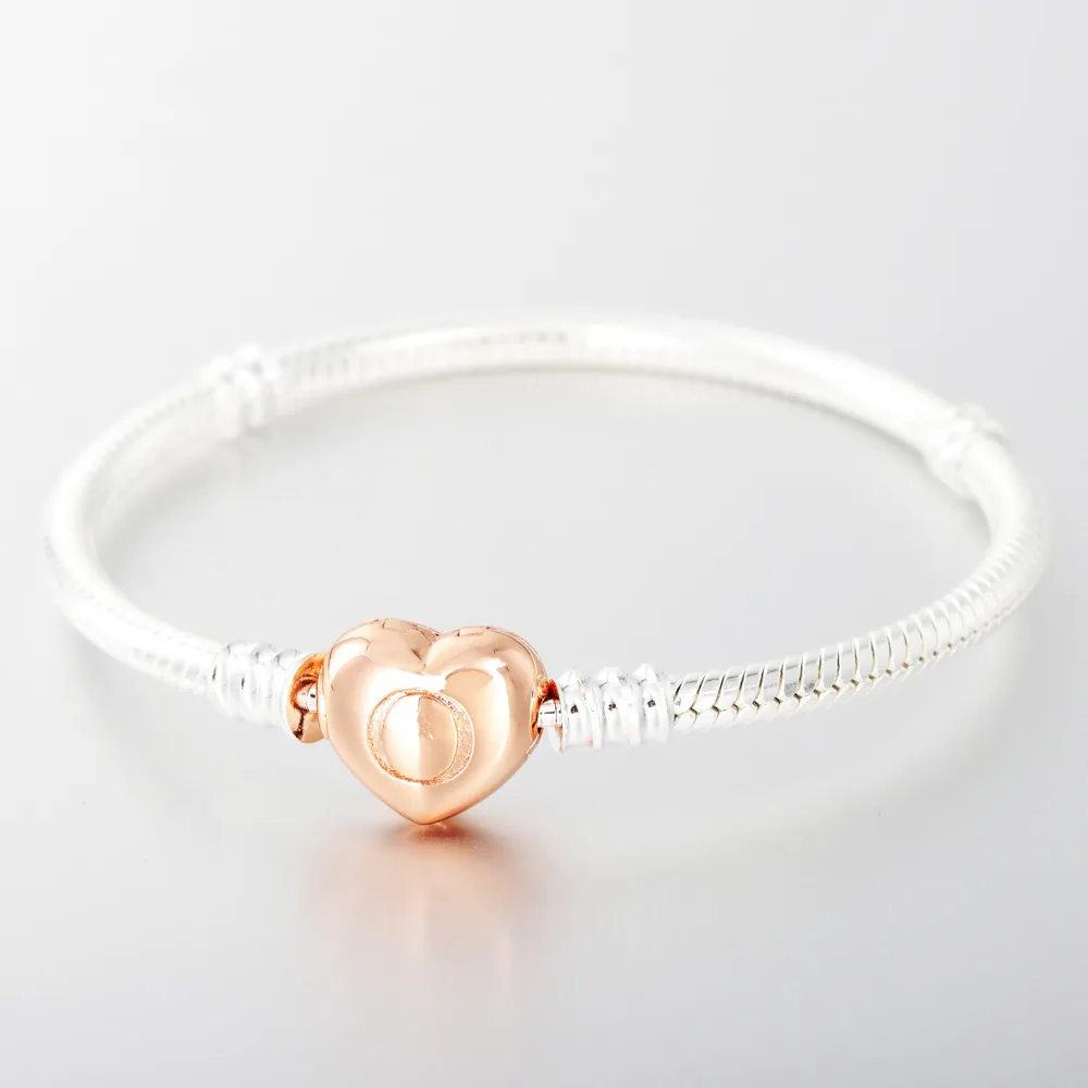 

Женские браслеты из серебра 925 пробы, с застежкой в виде сердца