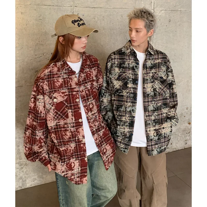 Твидовый пиджак в американском стиле для мужчин повседневный свободный крой