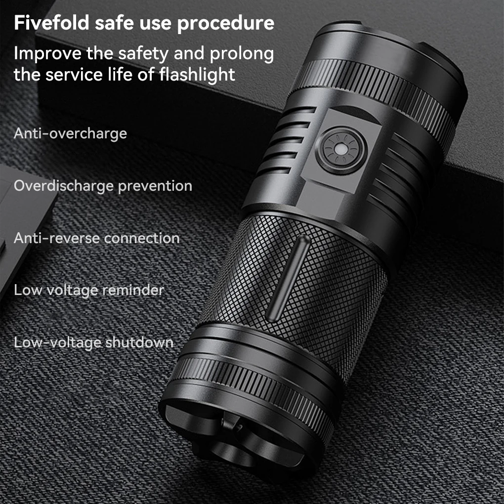 

Rechargeable Flashlight Tools Powerful Emergency Torch Lighting Tool