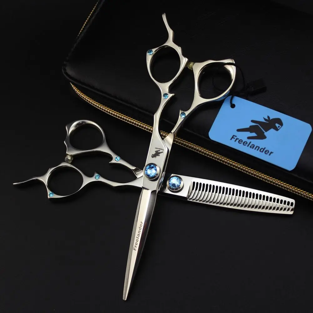 

High Quality Japan Steel Professional 6 inch Hair Cutting Thinning Scissors Salon Barber Makas Hairdressing Shear